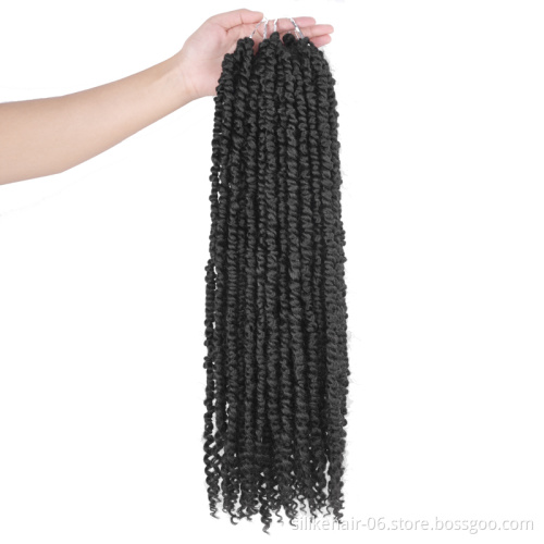 Passion Twist Hair 22inch Pre-Twisted Passion Twists Pre-Looped Crochet Braids Bohemian Hair Synthetic Braiding  Hair Extension